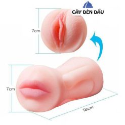 Âm đạo giả silicon 2 đầu chơi cực sướng (âm đạo, hình miệng) - Ảnh 2
