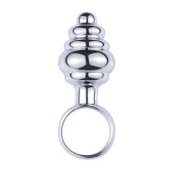 Anal Butt Plug hình xoắn ốc Inox mini đeo ngón tay