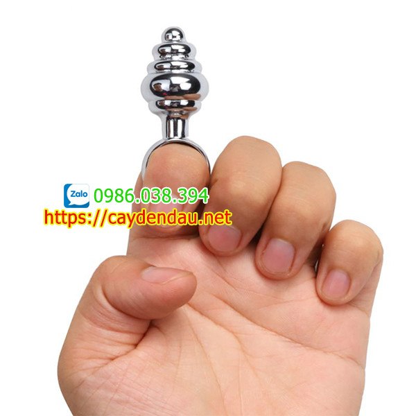 Anal Butt Plug Hinh Xoan Oc Inox Mini 5
