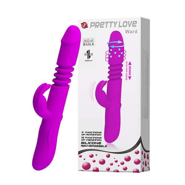Dương vật giả Pretty Love Ward rung thụt xoay bi 360 độ