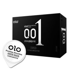 Bao cao su siêu mỏng Olo Đen 0.01 nhiều gel, trơn mượt