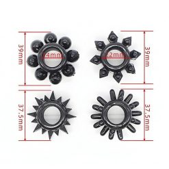 Bộ 4 vòng silicon bi gai đeo dương vật Support Ring - Ảnh 2