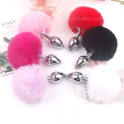 Phích cắm hậu môn inox cosplay đuôi thỏ (nhiều màu) - Ảnh 3