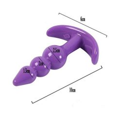 Phích cắm hậu môn 3 nấc silicon mềm dẻo - Ảnh 3