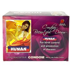 Bao cao su HUMAN hương dâu và có gai li ti - hộp 120 cái