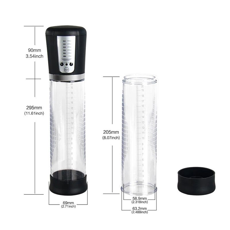 Máy tập tăng kích thước dương vật Penis Pump tự động, sạc pin - Ảnh 6
