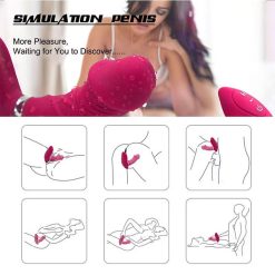 Trứng rung hình dương vật Fanala điều khiển từ xa 10 chế độ - Ảnh 4