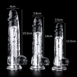 Dương vật giả gắn tường MizzZee silicon trong suốt - Ảnh 5