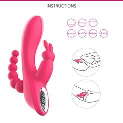 Dương vật giả siêu rung 3 đầu kích thích Private Packing - Ảnh 2