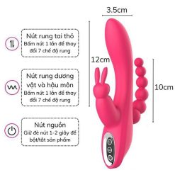 Dương vật giả siêu rung 3 đầu kích thích Private Packing - Ảnh 5